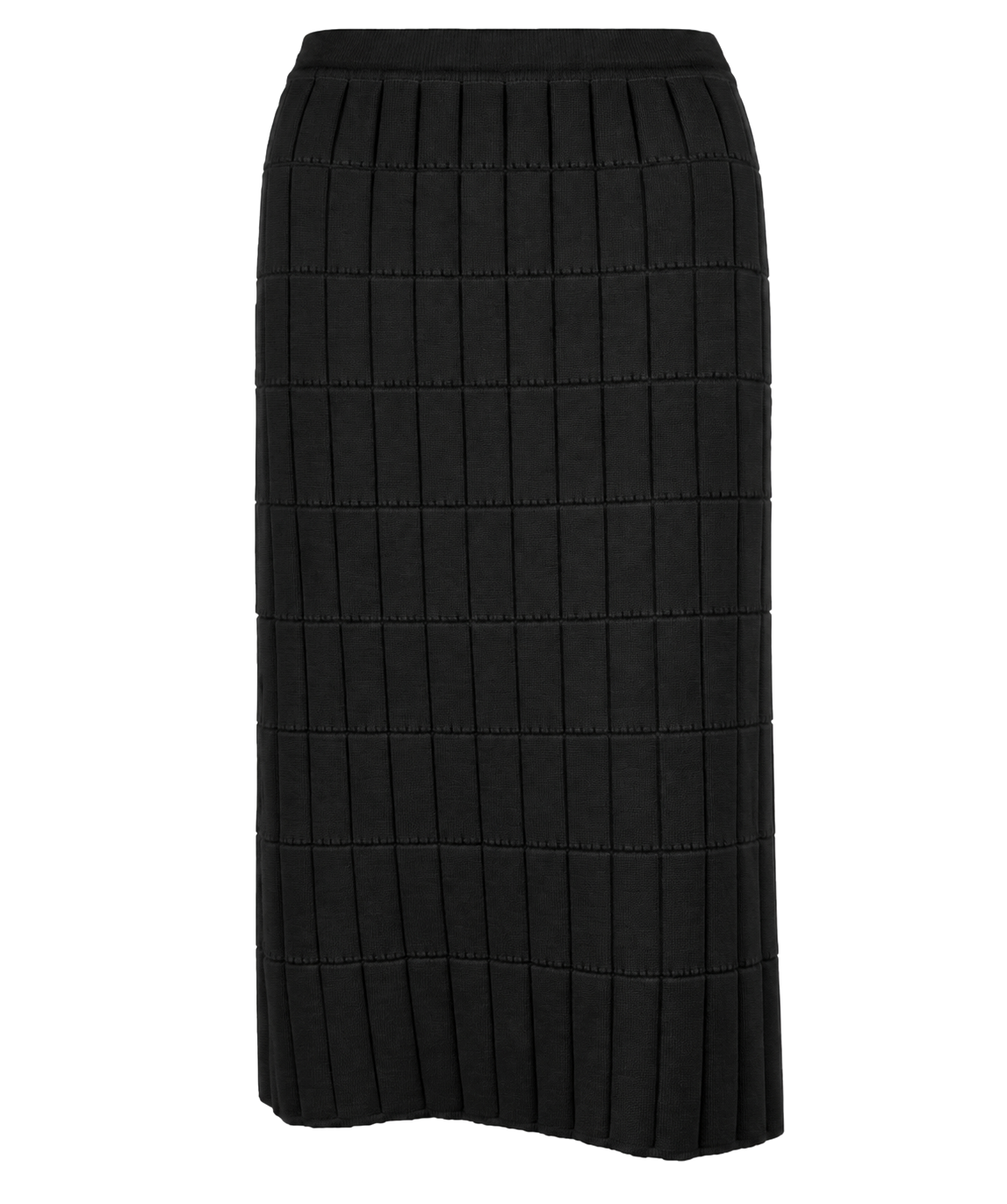 Fustă dreaptă 70 cm neagră din lână